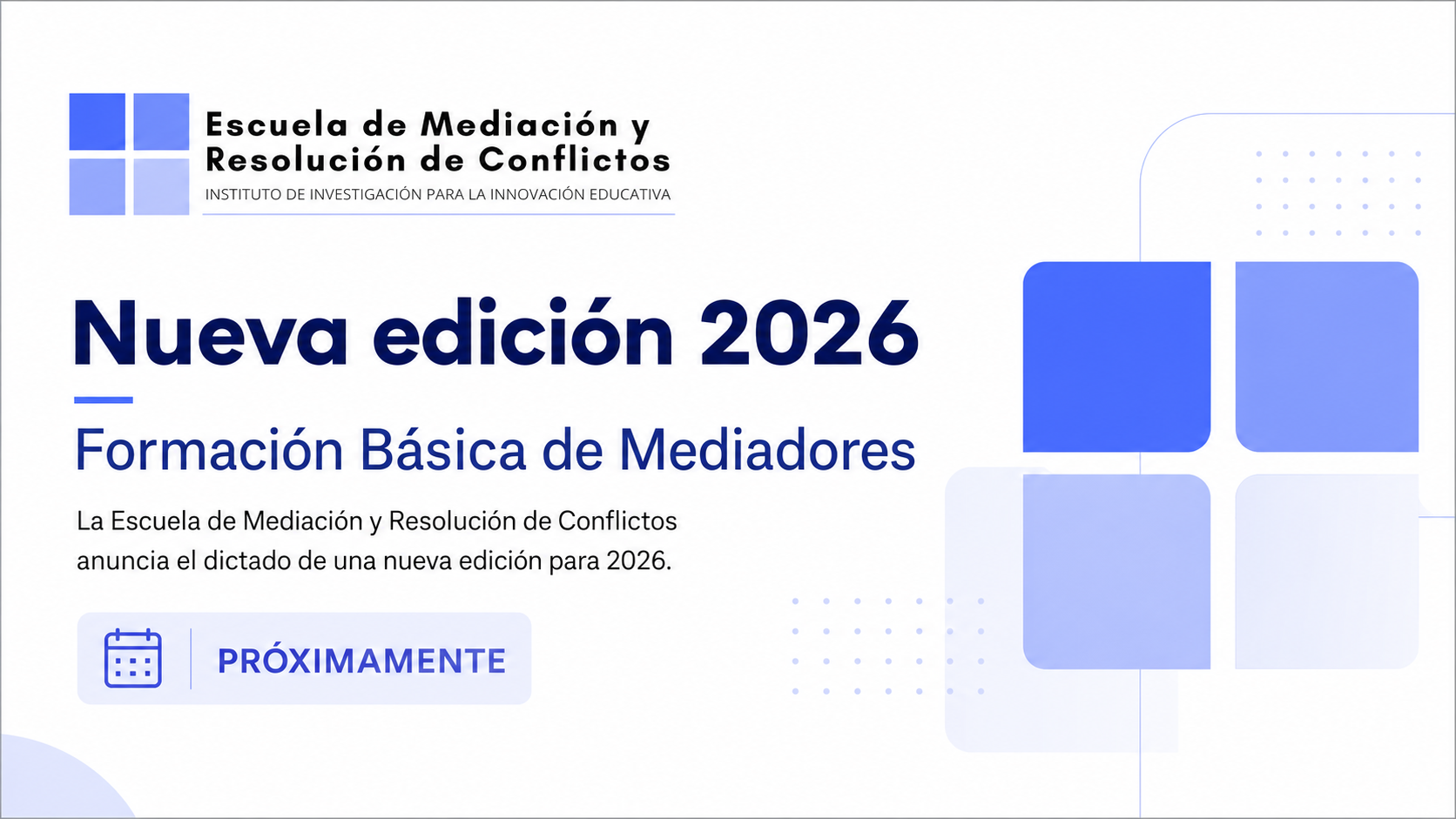 Nueva edición 2026 de la Formación Básica de Mediadores